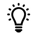 Lit lightbulb icon