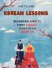 The flyer for spring Korean Lessons